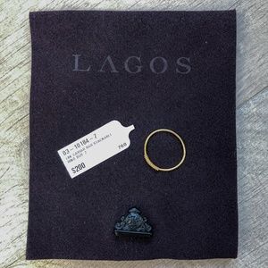 Lagos 18K Gold Caviar Bar Stacking Ring